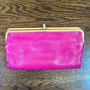 HOBO Fuchsia and Yellow Clutch